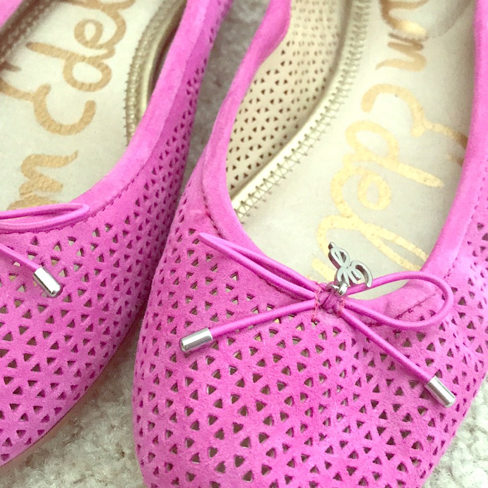Sam Edelman Pink Suede Ballet Flats EUC